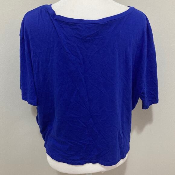 new Royal Blue Twisted Bubble Hem Cropped Tee size XL ABound from Nordstrom - Picture 5 of 7